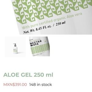 Nectar Maya Aloe Gel high quality Moisturizer